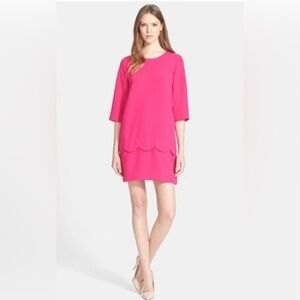 Kate Spade - Lined Scallop Dress - 8 - Pink
